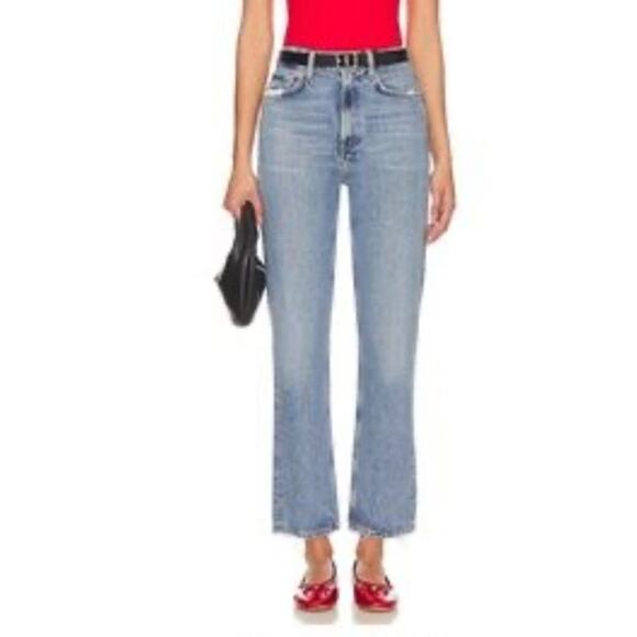 Agolde Denim - AGOLDE High-Rise Stovepipe Jean Classic Straight Leg Blue Denim Women’s Size 24